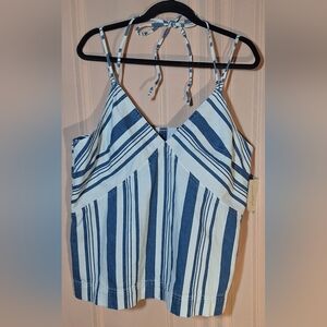UNIVERSAL THREAD Blue and White Striped Camisole